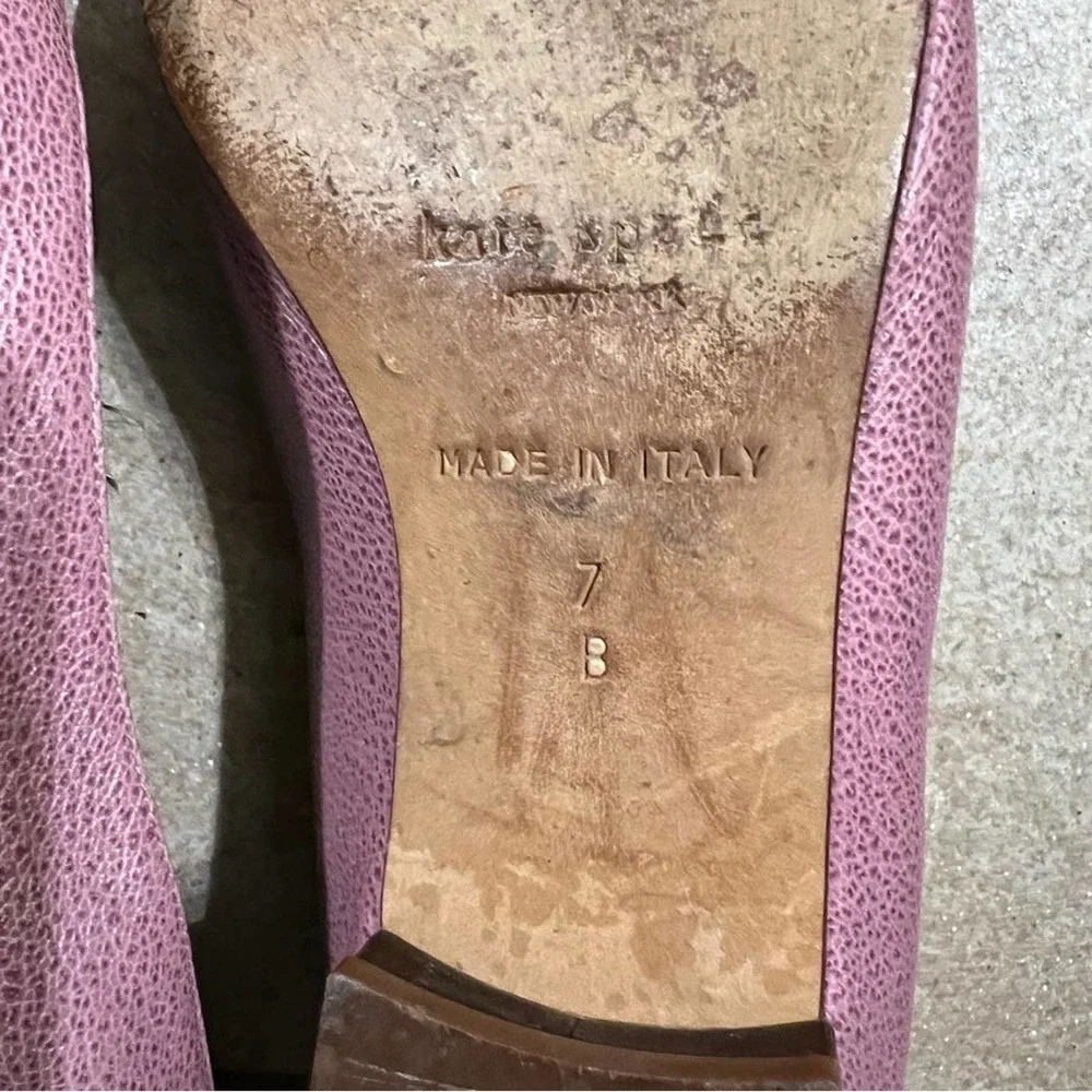 Kate, spade, pink leather flat shoes, size 7B. #30